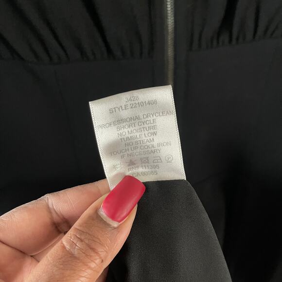 Tory Burch Patrice Twist Front Sheath Dress Sz 4 Black Classic Workwear Cocktail - Picture 9 of 13